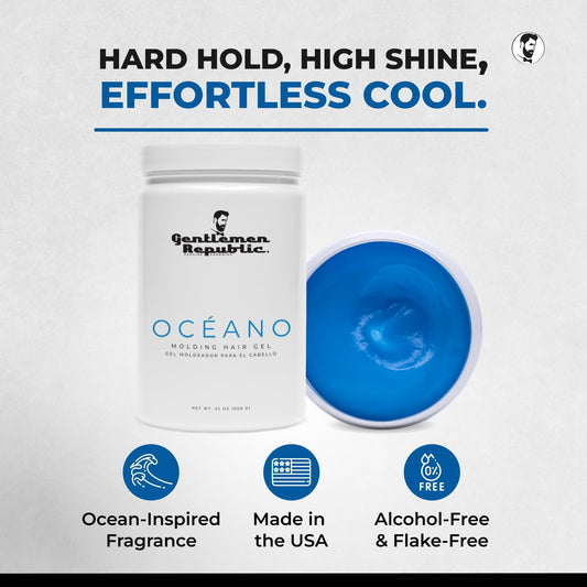 Oceano gel bottle pour demonstrates easy application for quick styling.