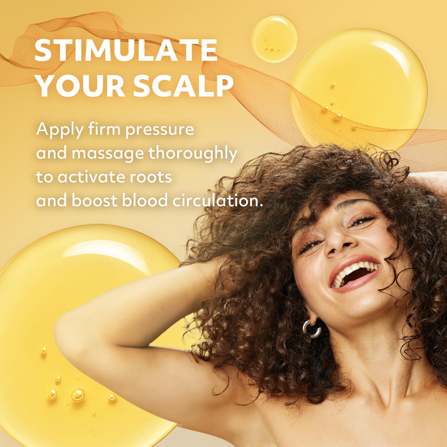 GEO BOUNTY Batana Oil applied to damaged hair showing repair potential.