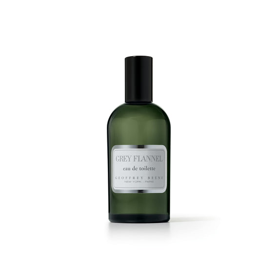 Geoffrey Beene Grey Flannel bottle front showcasing the classic daytime fragrance.