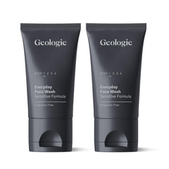 Geologie Daily Face Wash bottle pour for fragrance-free cleansing.