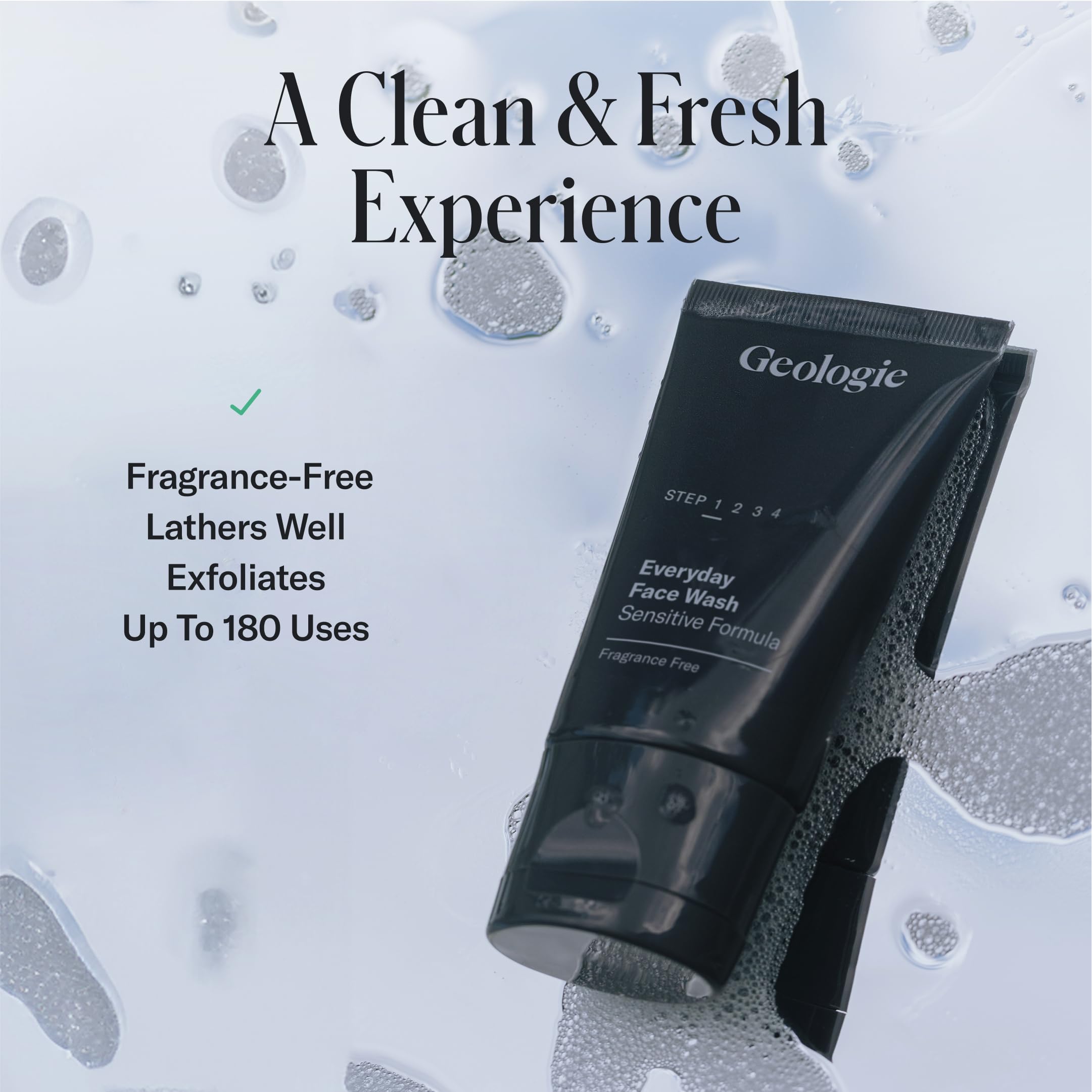 Geologie Daily Face Wash 2-pack packaging shows value and convenience.