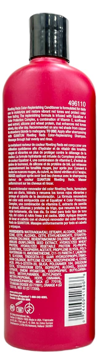 Georgie Riveting Red Conditioner label detail notes color-safe formulation for red hair