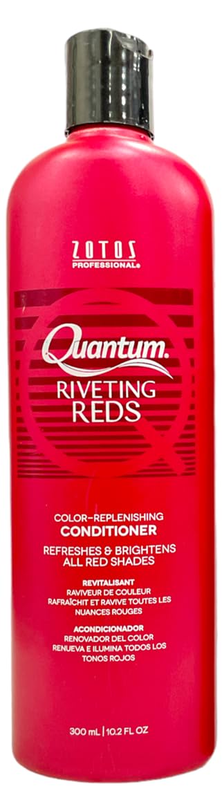 Georgie Riveting Red Shampoo label detail emphasizes Equalizer 4 Color Protection Complex