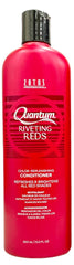 Georgie Riveting Red Shampoo label detail emphasizes Equalizer 4 Color Protection Complex