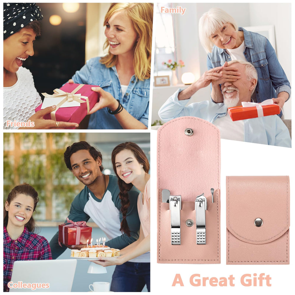 Geosar pink foot care tool, soothe nails and skin while traveling.