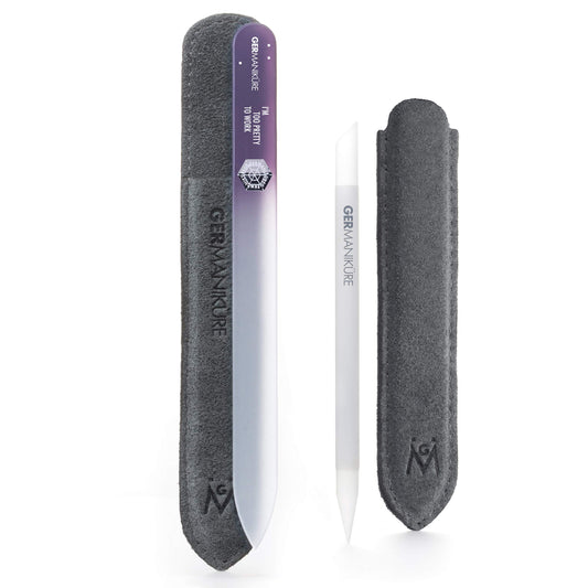 GERMANIKURE crystal glass cuticle stick for precise, gentle cuticle work and detail