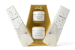 Gernetic Synchro Cream bottle showing hydrating formula for all skin types.