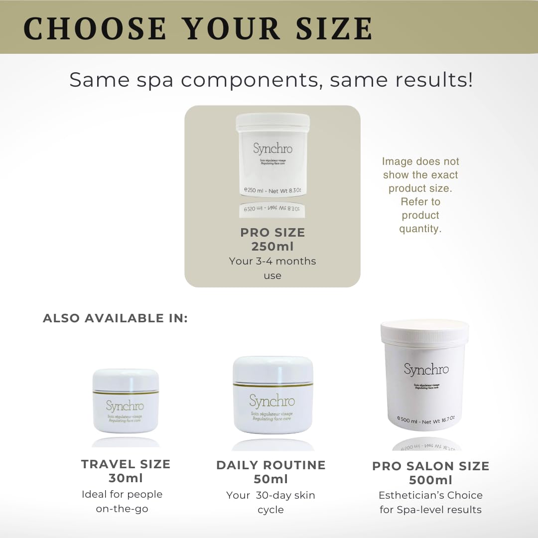 Gernetic Synchro Cream label detail shows ingredients and regenerating formula.