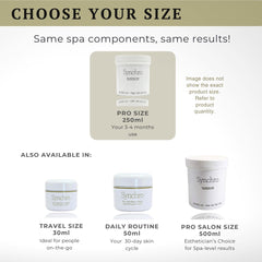 Gernetic Synchro Cream label detail shows ingredients and regenerating formula.