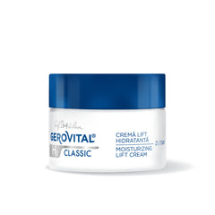 Gerovital Classic Moisturizing Lifting Cream bottle demonstrates deep hydration.
