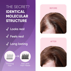 Close-up of Get Back Gorgeous cotton fibers bonding with hair.