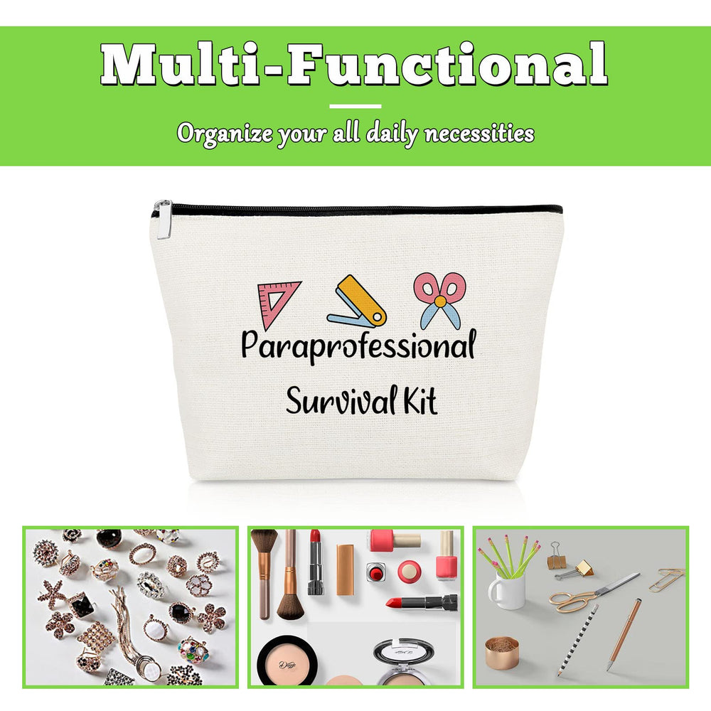 Gevody paraprofessional makeup bag 3-pack dimensions help assess bag size in hand