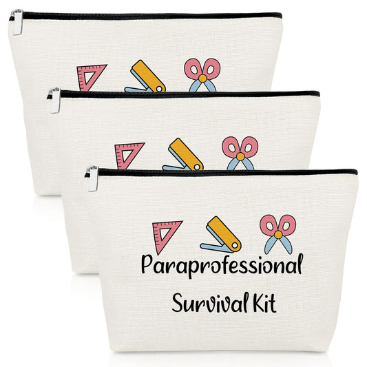 Gevody paraprofessional makeup bag 3-pack front view for gifting