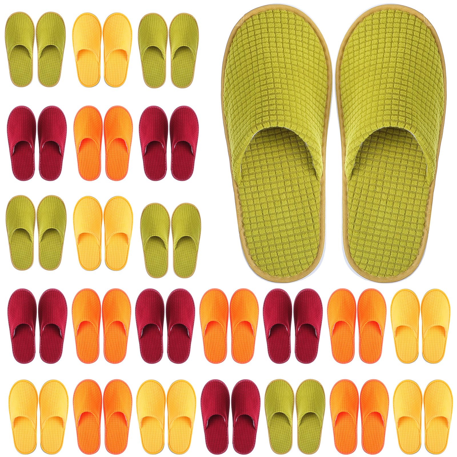 Geyoga 24-pairs guest slippers packaging for easy guest distribution