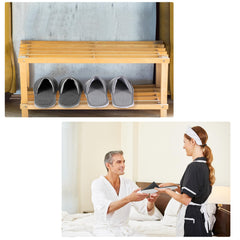 Geyoga disposable guest slippers non-slip sole keeps feet steady.