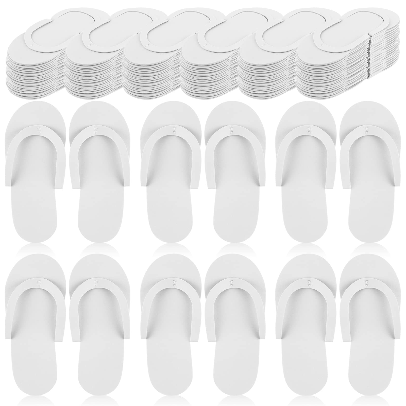 Geyoga disposable pedicure slippers in white bundle for salon hygiene and convenience.