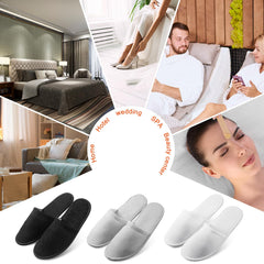 Geyoga hotel conference setting shows slippers ready for guests.