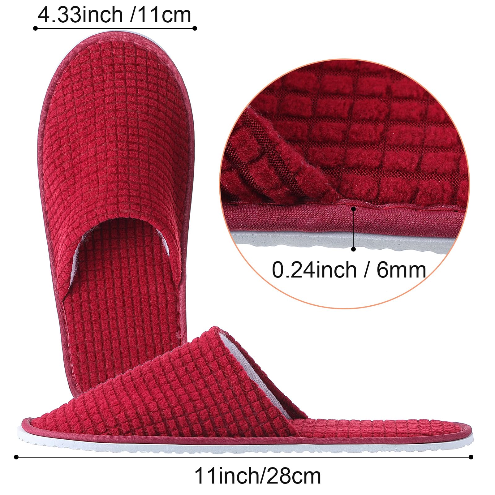 Geyoga non-slip EVA sole slippers provide stable footing during wear.