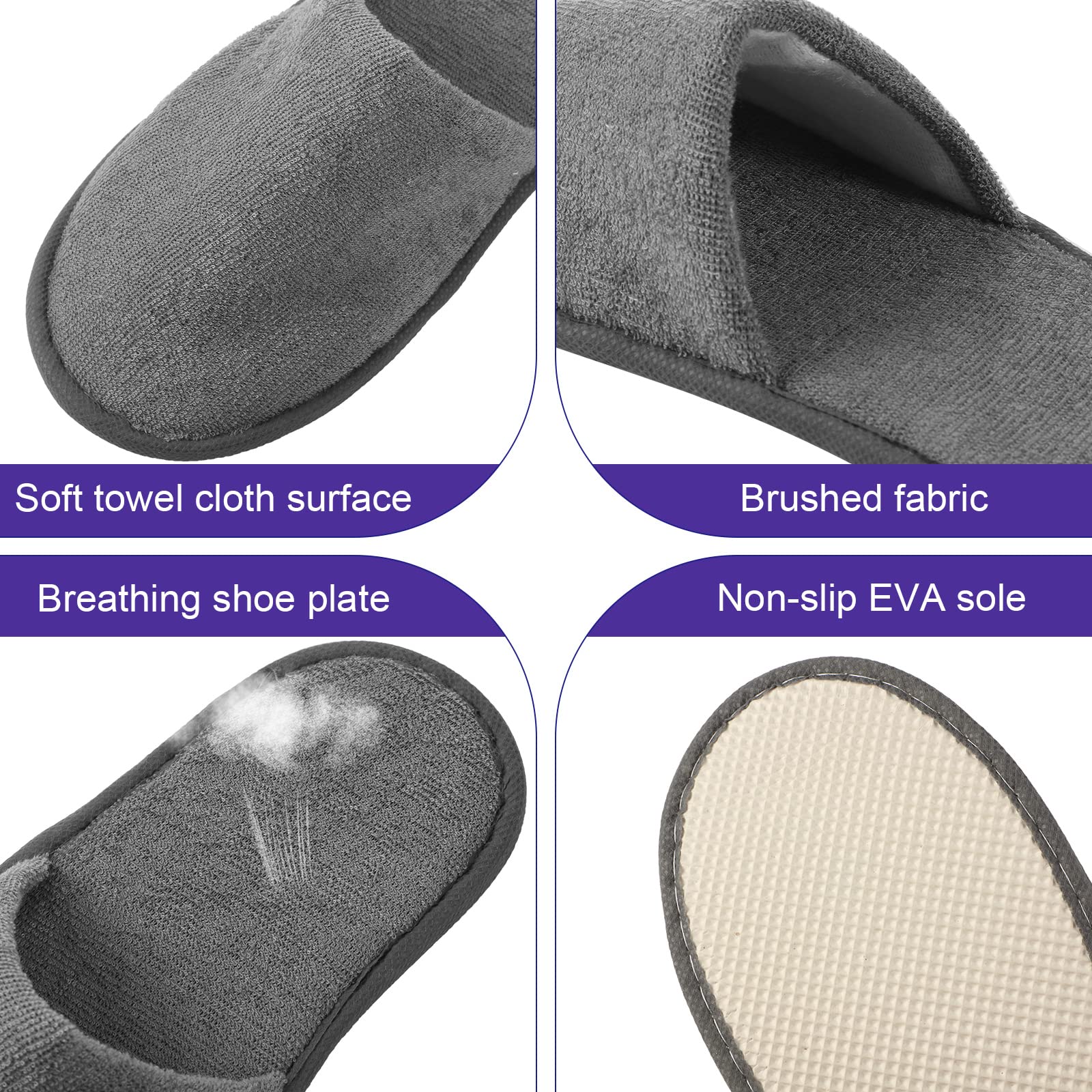 Geyoga individually wrapped hotel slippers for travel and checkout