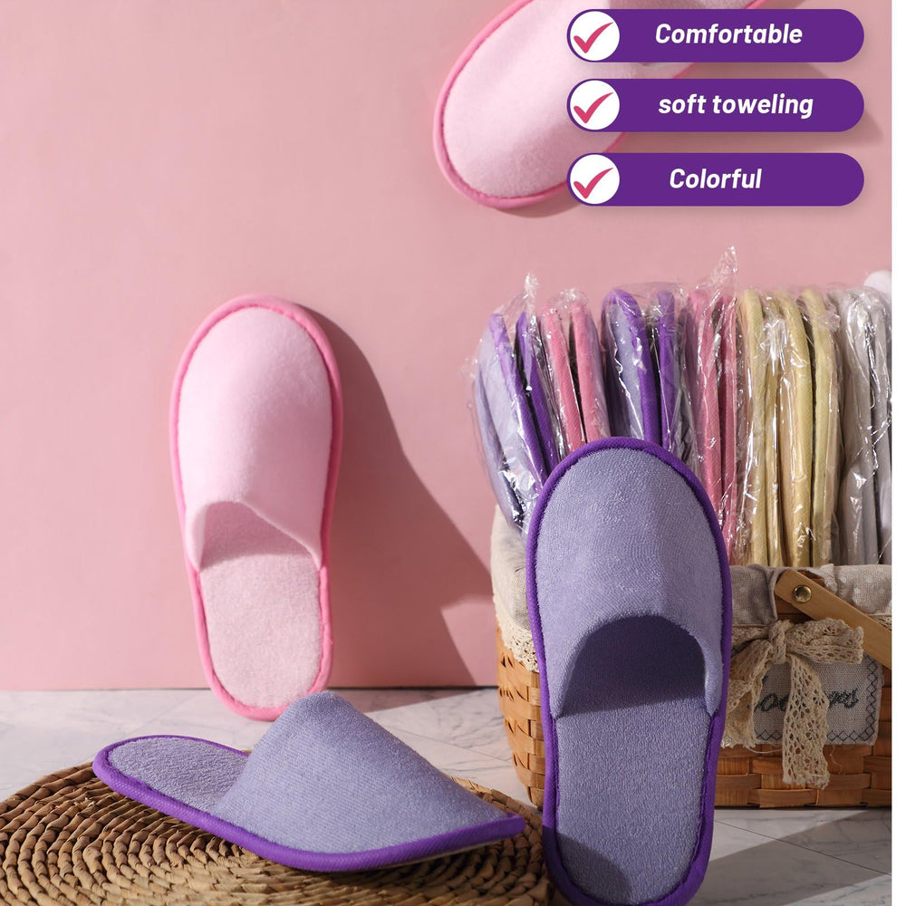 Geyoga toweling uppers offer soft, breathable comfort.