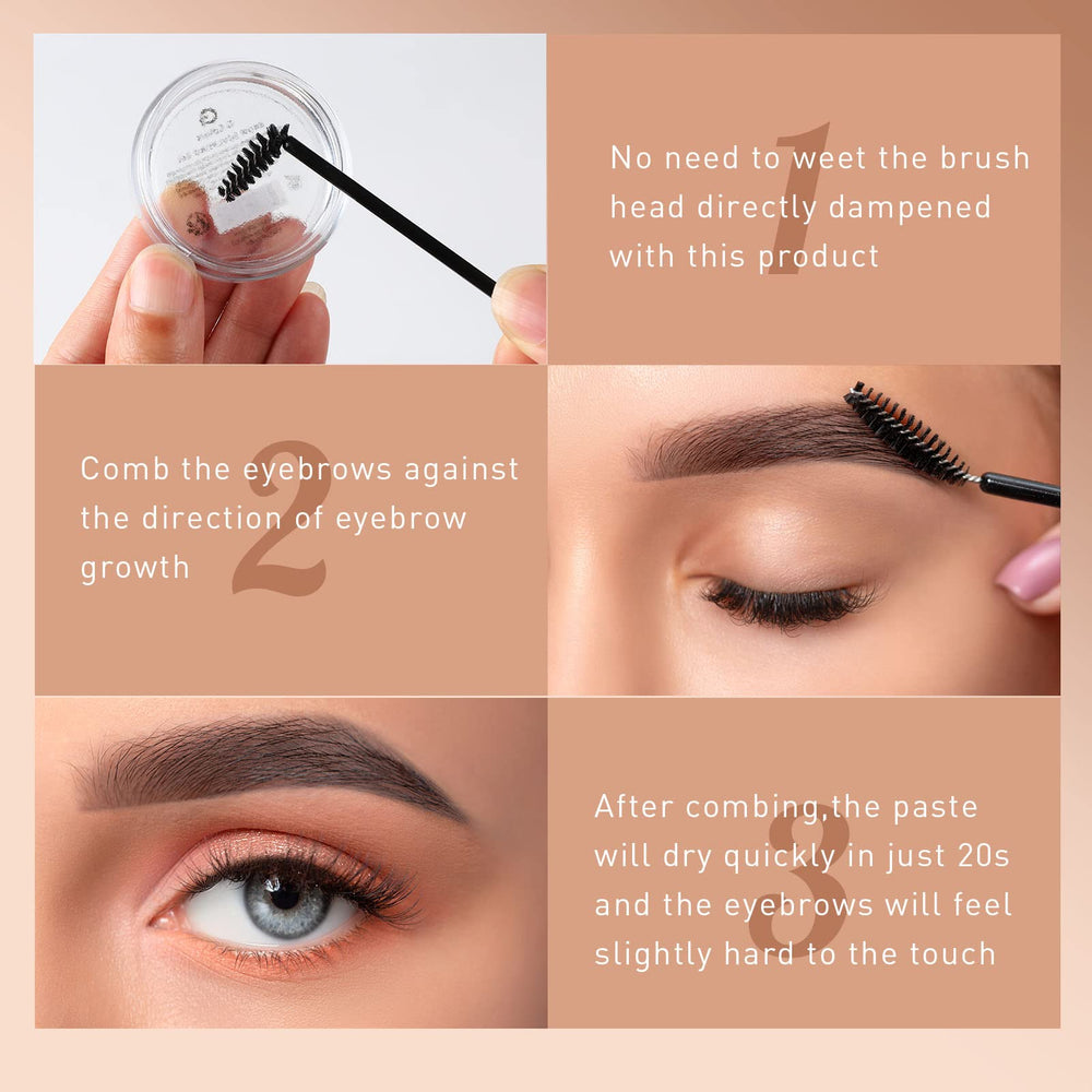 G G Colors waterproof brow gel provides all-day hold without flaking.
