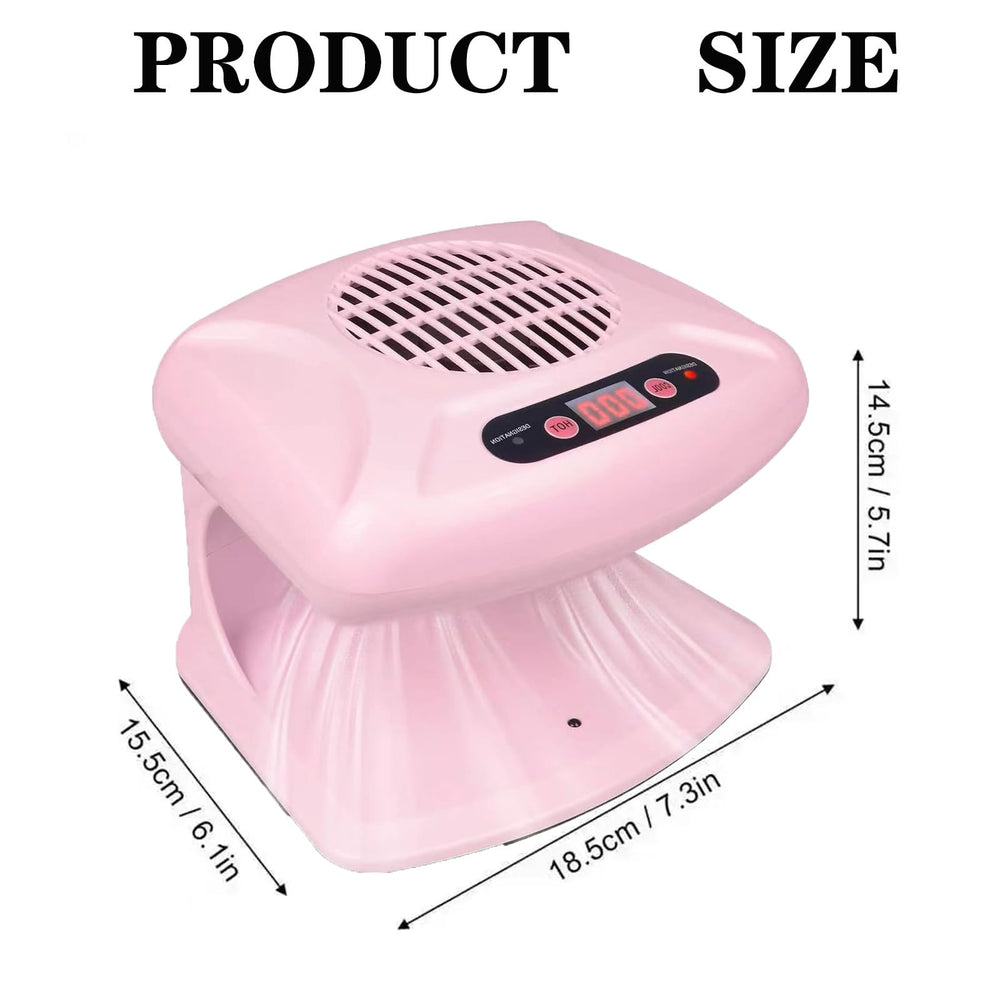 GGAIFbp Nail Dryer 300W side view highlights broad airflow for fast drying.