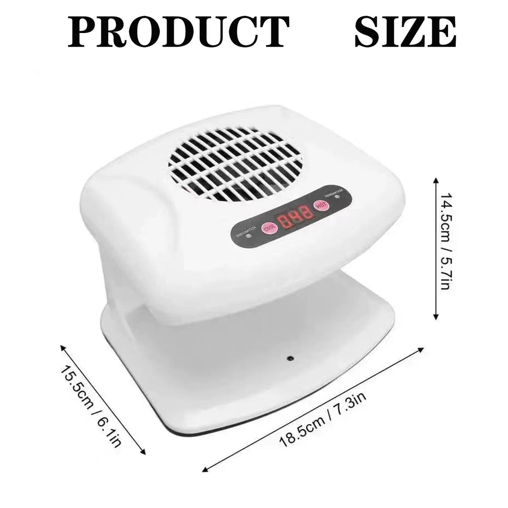 GGAIFbp nail dryer hot air mode dries quickly with warm, even coverage.