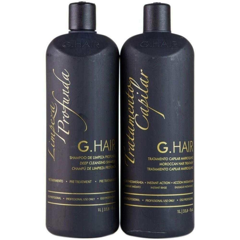 G.HAIR Keratin treatment step-2 bottle highlights smoothing action and radiant results