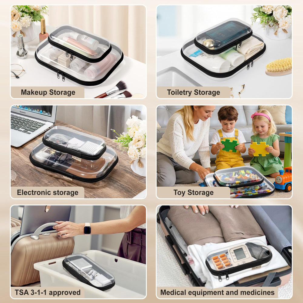 Gharges clear vanity setup – see-through storage showcasing skincare and accessories.