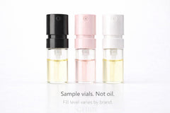 GHBB compact sample vials ideal for travel and gifting.