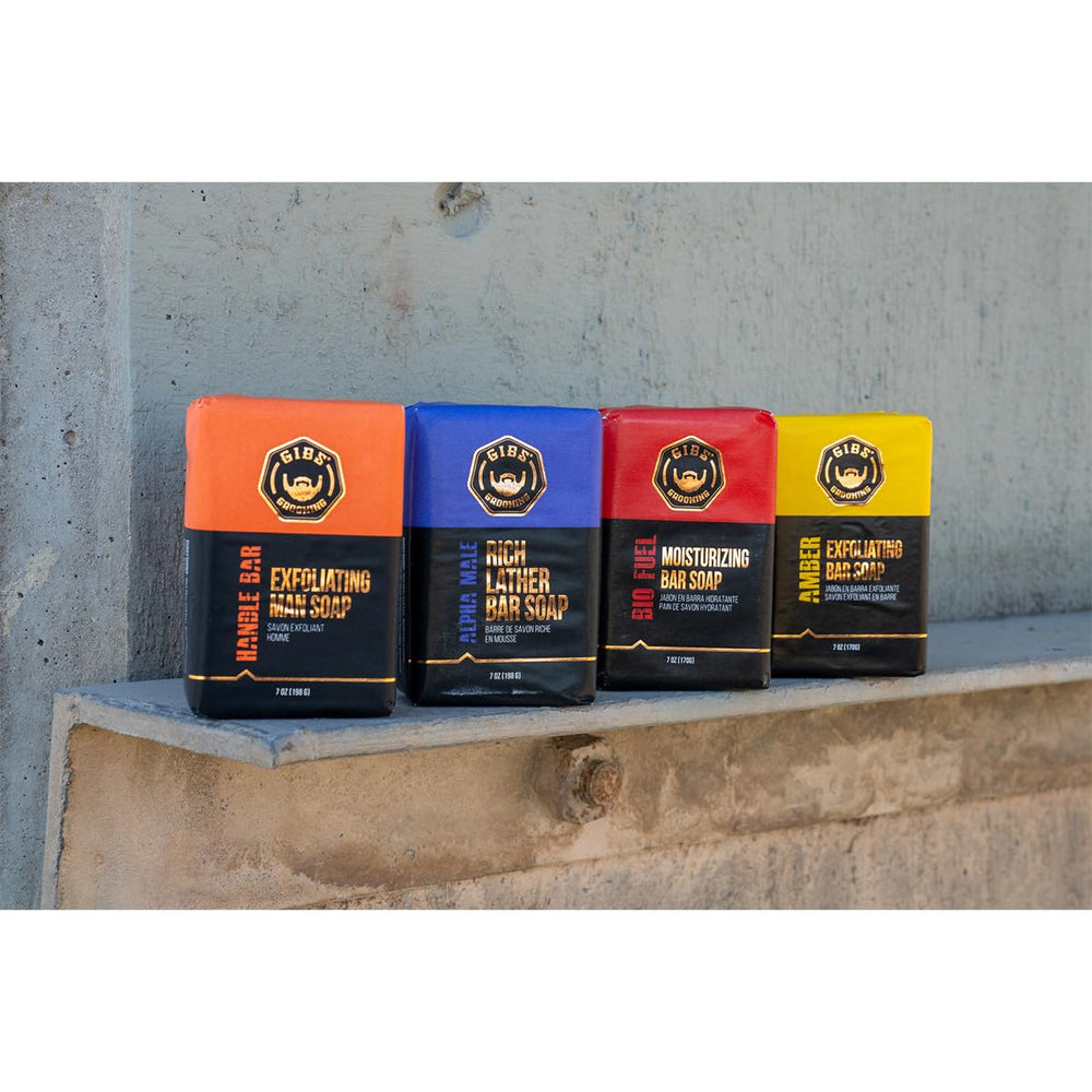 GIBS Handle Bar exfoliating soap body exfoliation for polished texture.