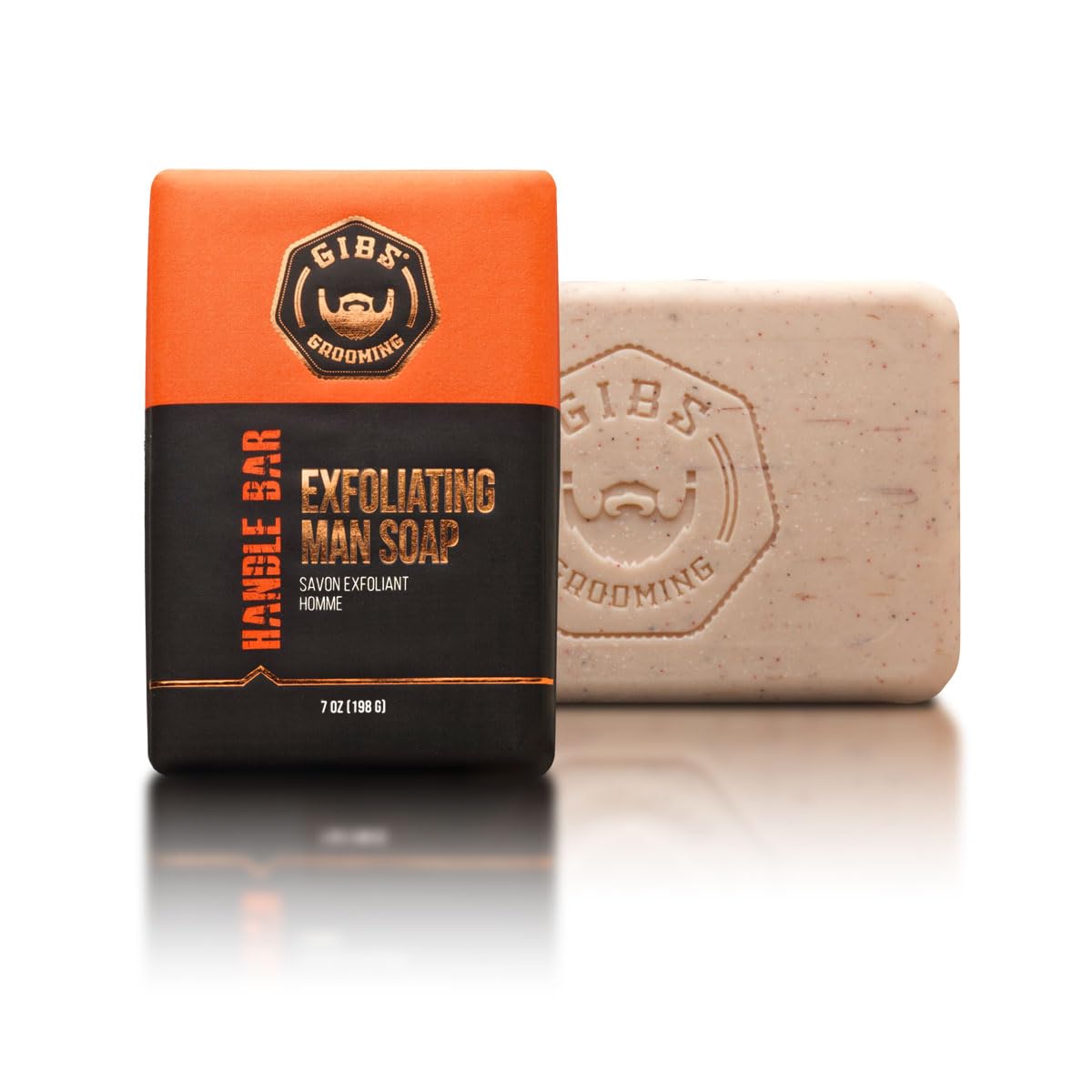 GIBS Handle Bar exfoliating soap lather for smooth, refreshed skin.
