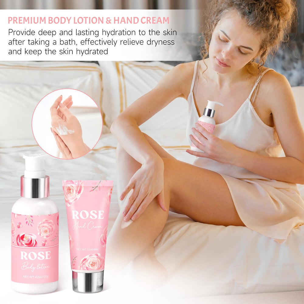 GiftPeak rose essential oil adds a soothing aroma for calm moments.