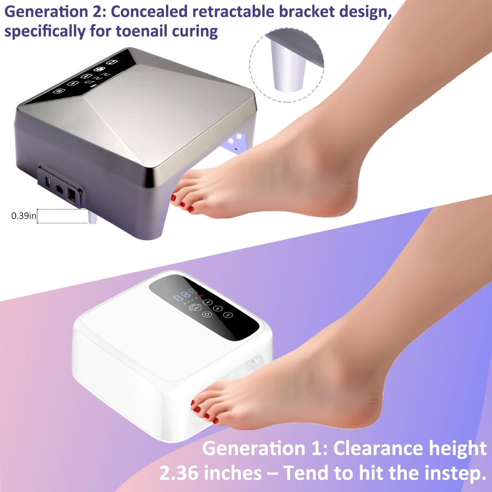 GiGiBright cordless nail dryer with 15600mAh battery, ideal for travel and on-the-go services.