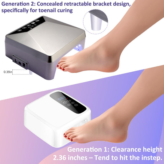 GiGiBright cordless nail dryer with 15600mAh battery, ideal for travel and on-the-go services.