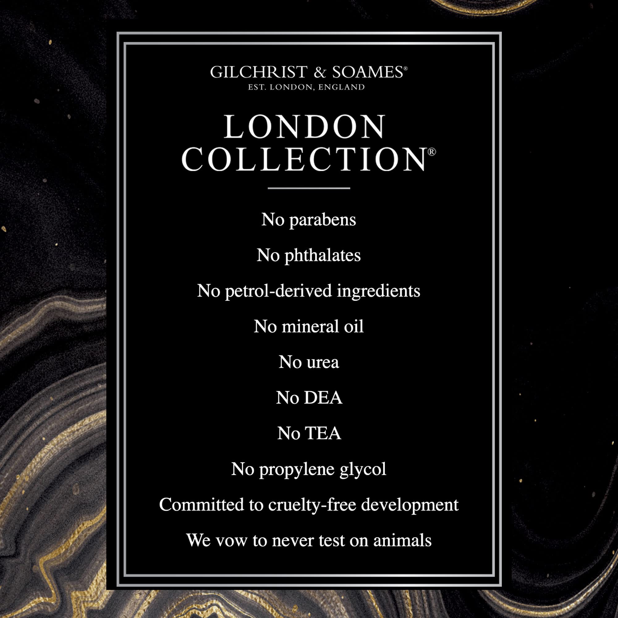 Close-up of the London Body Lotion label highlights clean, cruelty-free formulation
