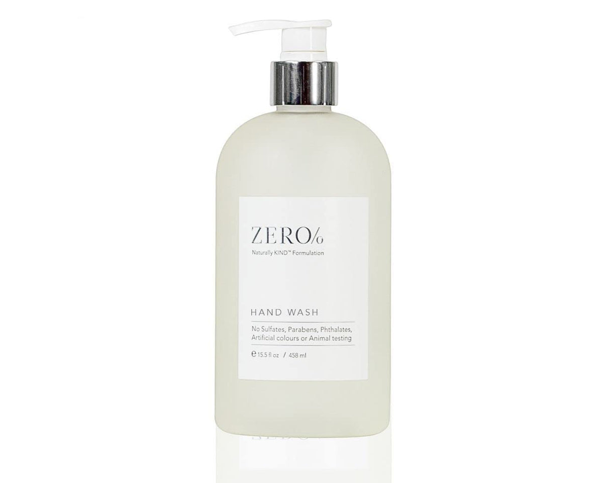 Gilchrist & Soames Zero% hand wash bottle on sink for refreshing daily cleansing