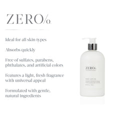 Gilchrist and Soames Zero% Lotion bottle highlights light, quick-absorbing formula