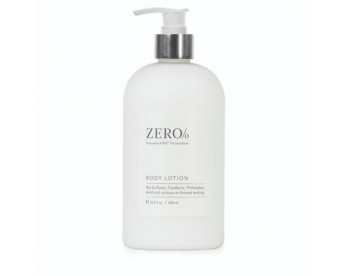 Gilchrist and Soames Zero% Unisex Body Lotion packaging shown for daily use