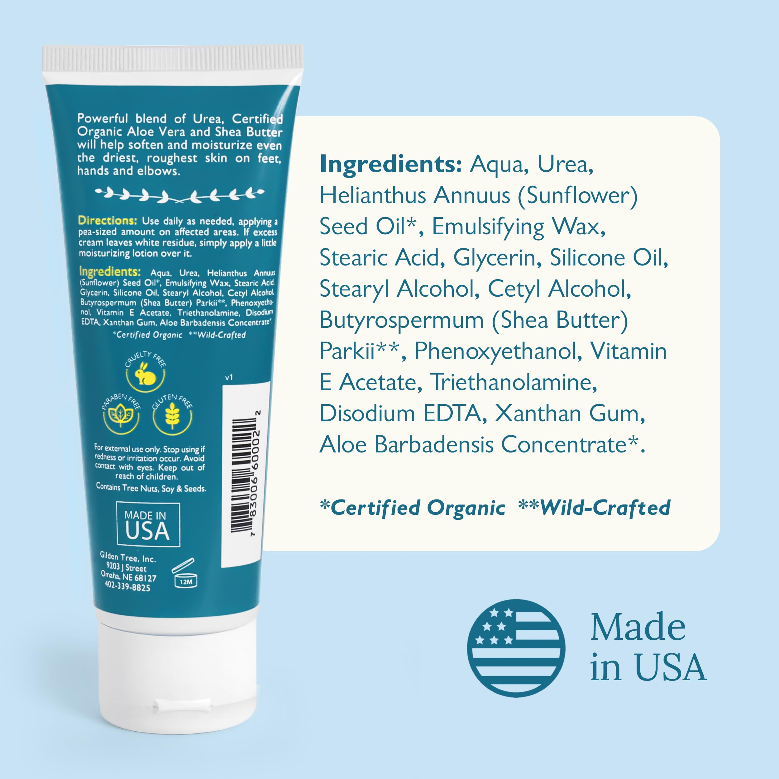 Gilden Tree cracked heel treatment on dry feet