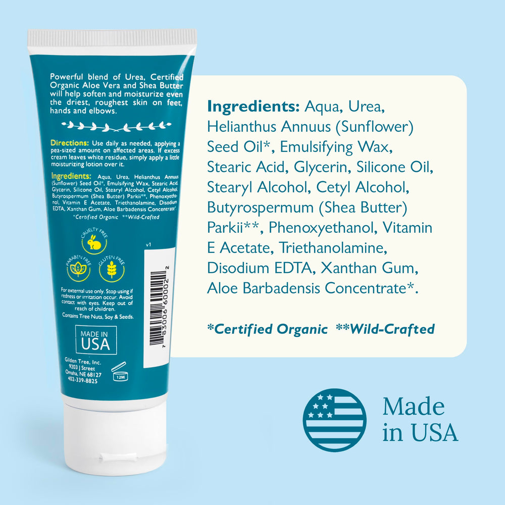 Gilden Tree cracked heel treatment on dry feet