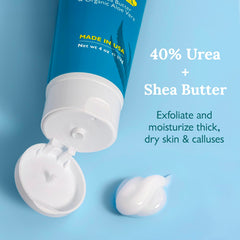 Gilden Tree demonstrating daily foot care routine with cream