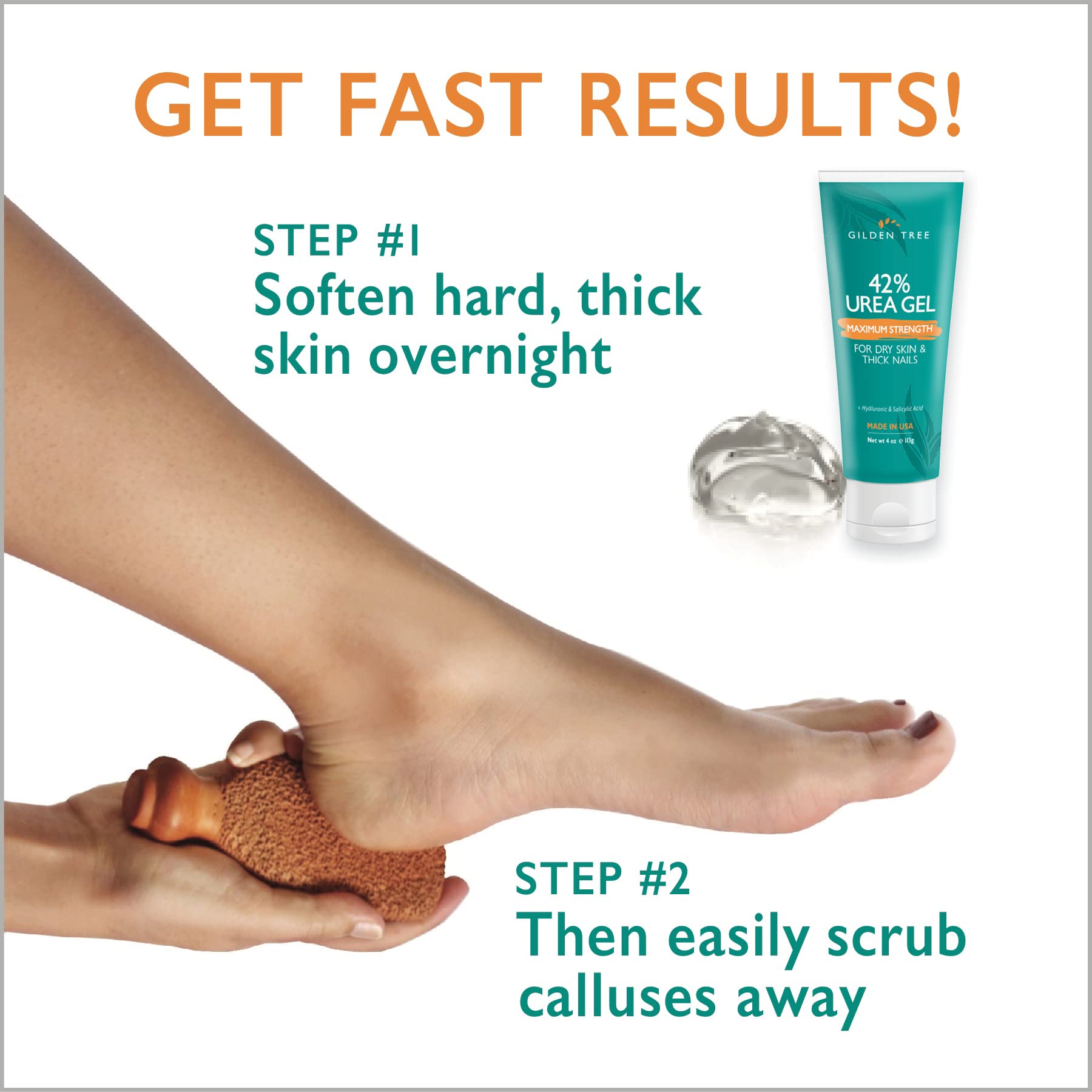 GILDEN TREE Foot Scrubber with Terracotta Pumice Stone for at-home pedicures.