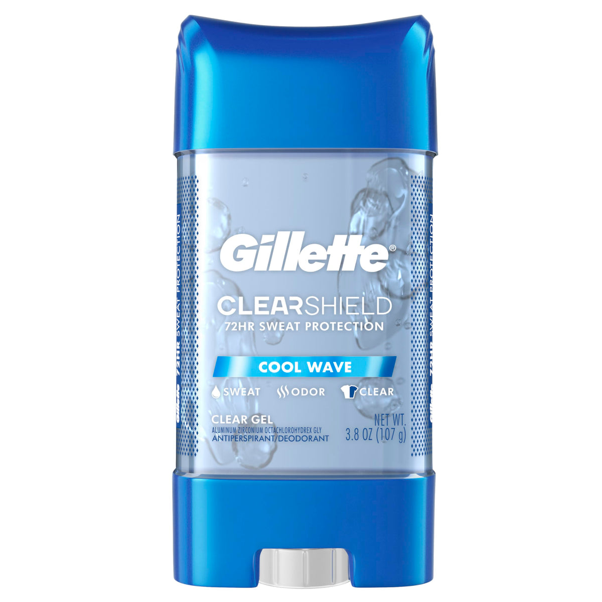 Gillette Advanced Clear Gel Cool Wave bottle ready for daily protection