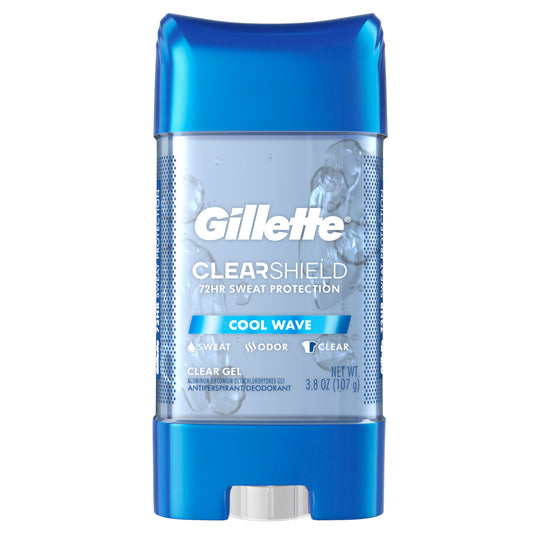 Gillette Advanced Clear Gel Cool Wave bottle ready for daily protection