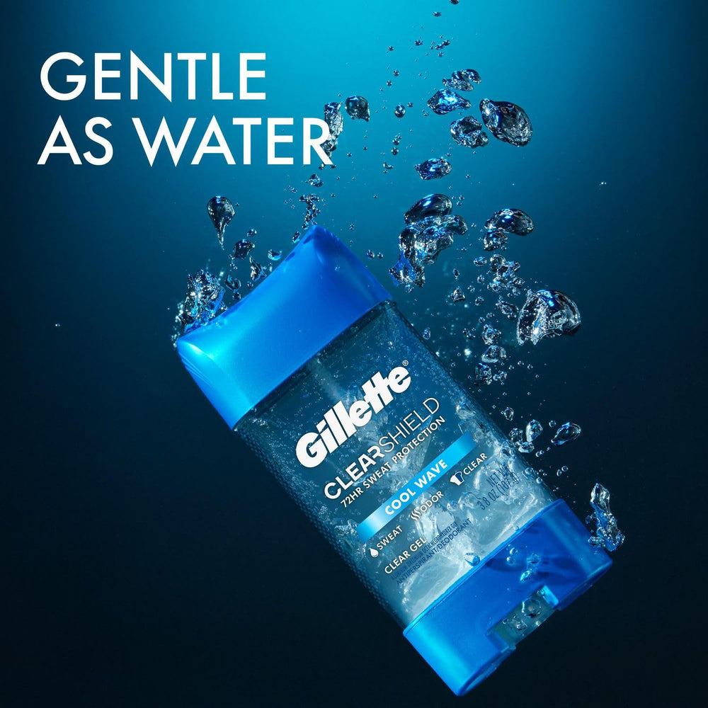 Gillette Clear Dri-Tech Cool Wave anti-perspirant action close-up