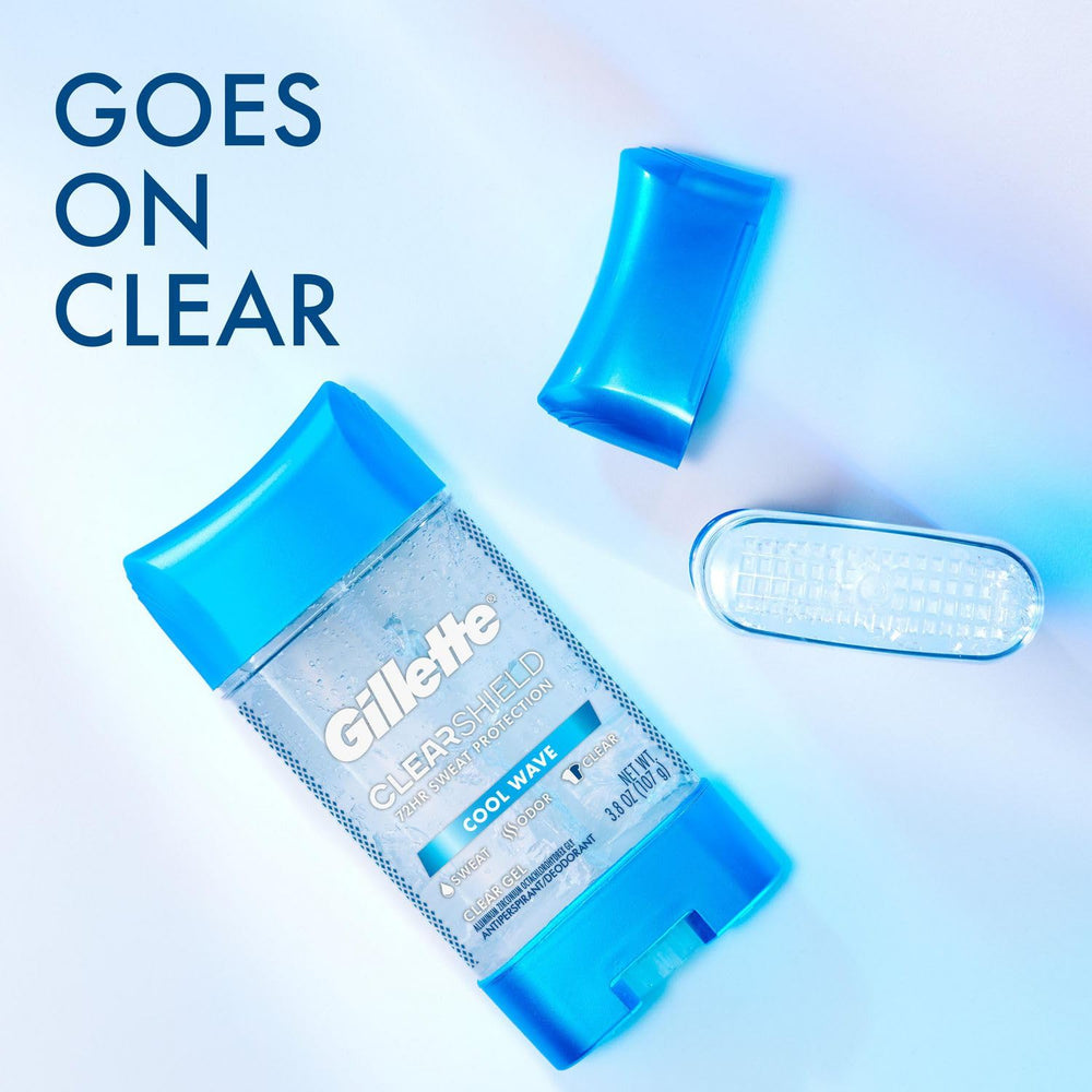 Gillette Clear Dri-Tech Cool Wave gel formula close-up