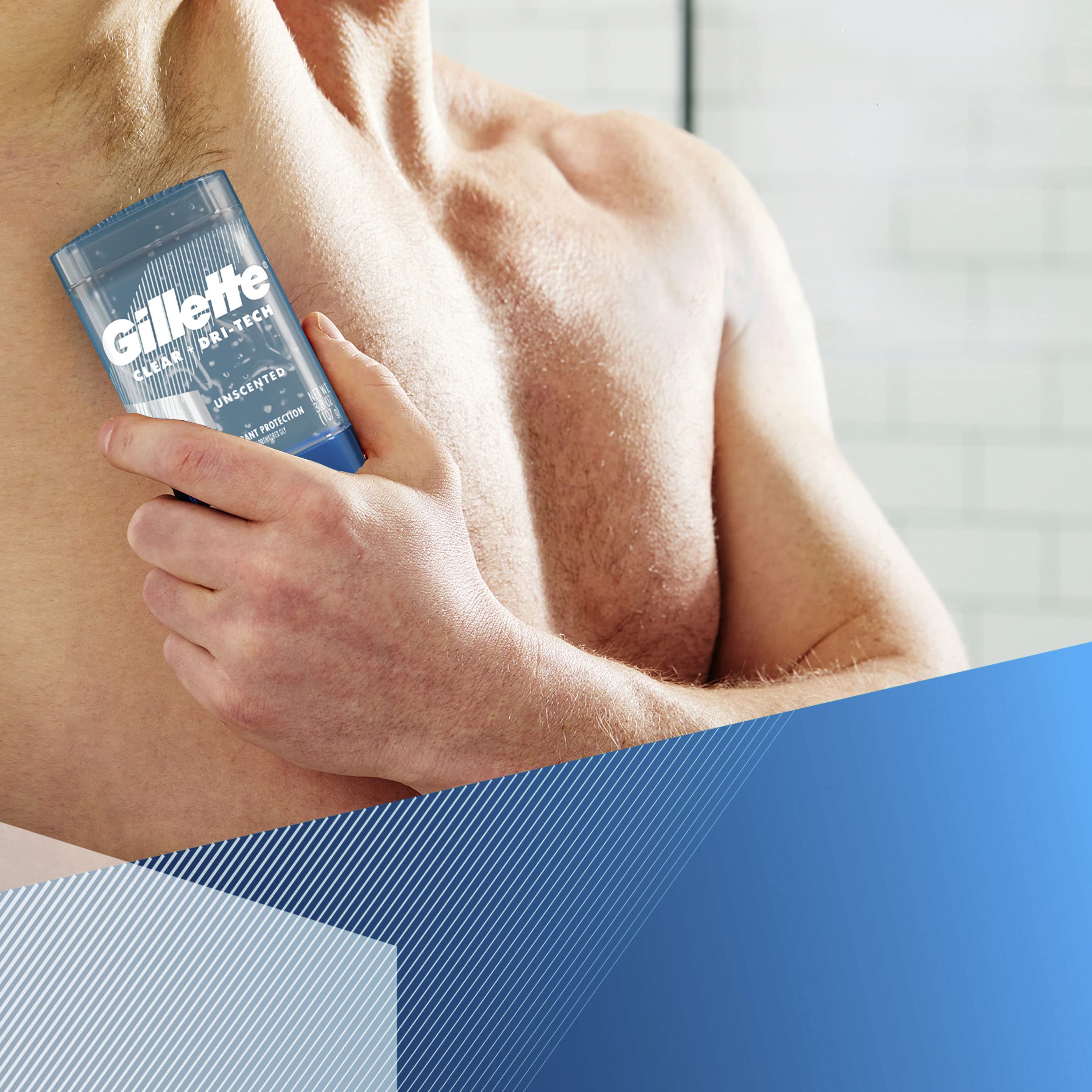 Gillette Clear Dri-Tech Cool Wave gel texture on skin