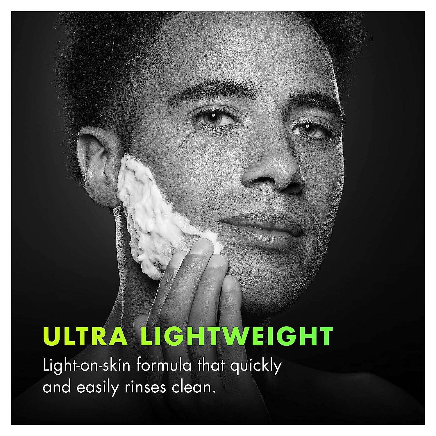 Rinsing off Gillette Labs Quick Rinse Foam leaves clean, residue-free skin