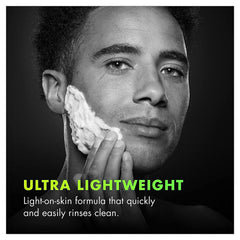 Rinsing off Gillette Labs Quick Rinse Foam leaves clean, residue-free skin